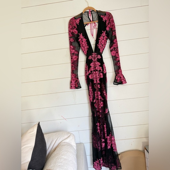 For Love and Lemons Temecula Cut Out Embroidered Lace Maxi Dress - Picture 5 of 15